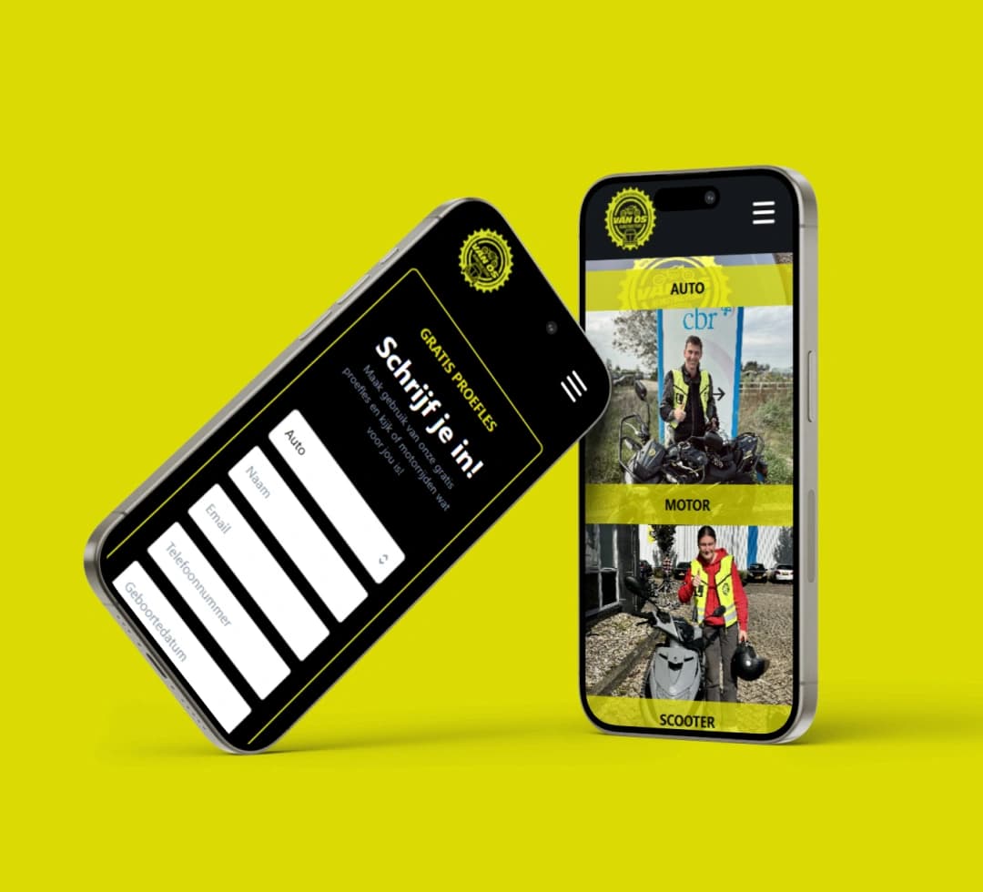 Rijschool van Os op mobiel